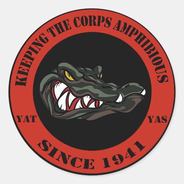 1941 Red Classic Round Sticker (Front)