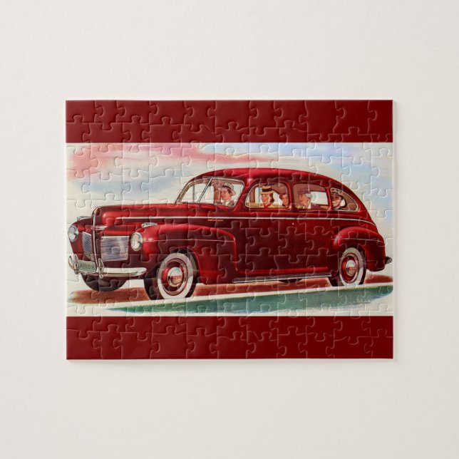 1941 red Mercury 8 Jigsaw Puzzle (Horizontal)