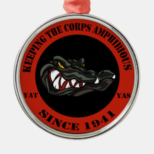 1941 Red Metal Tree Decoration