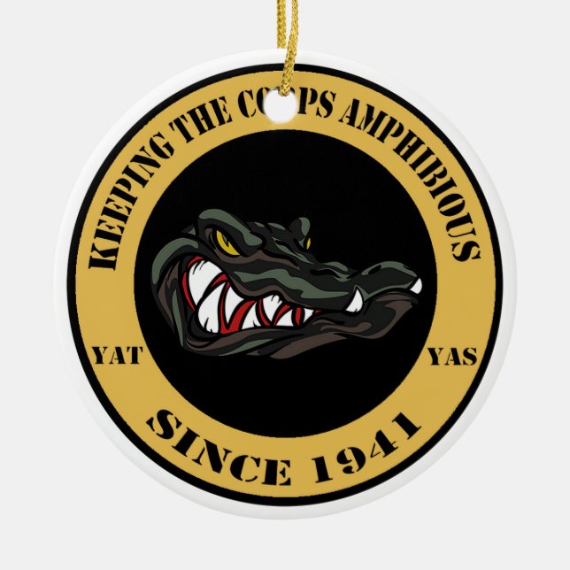 1941 TAN CERAMIC TREE DECORATION (Front)