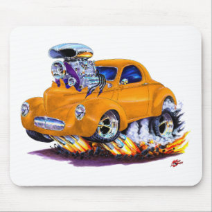 1941 Willys Orange Car Mouse Pad