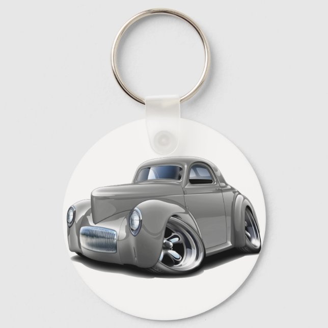 1941 Willys Silver Car Key Ring (Front)