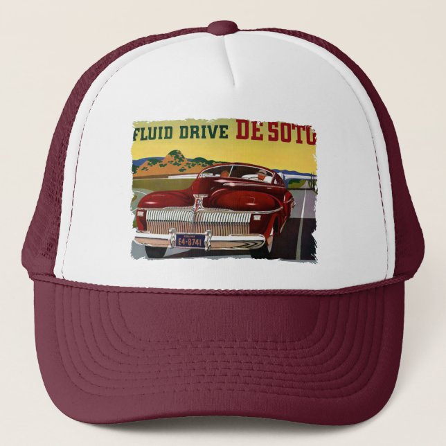1942 DeSoto Chrysler Classic Car Trucker Hat (Front)
