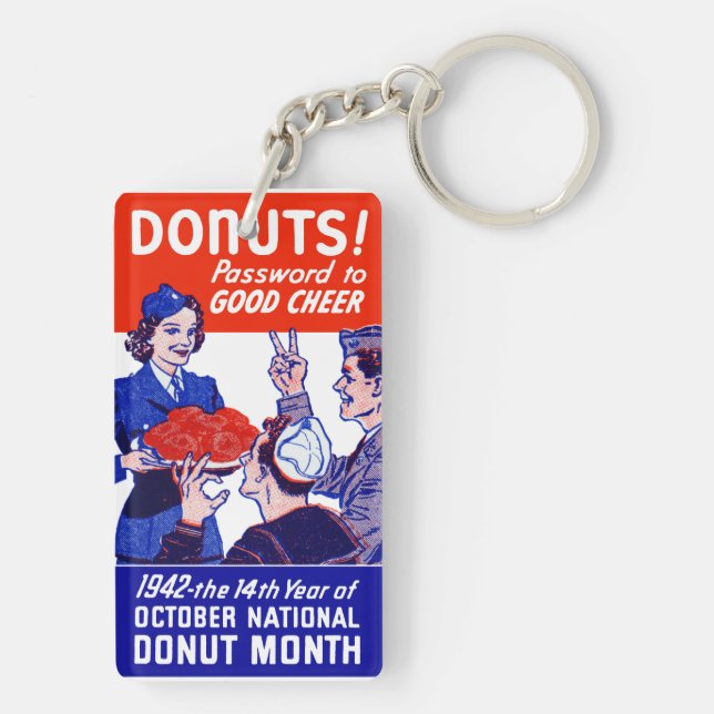 1942 Doughnut Month Key Ring (Back)