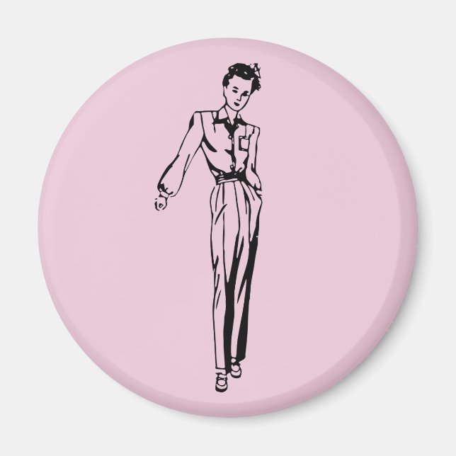 1942 Ladies Slacks Ad Magnet (Front)