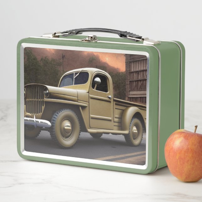 1942 Pickup Truck Metal Lunch Box (In Situ)