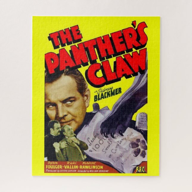 1942 The Panther’s Claw movie poster Jigsaw Puzzle (Vertical)