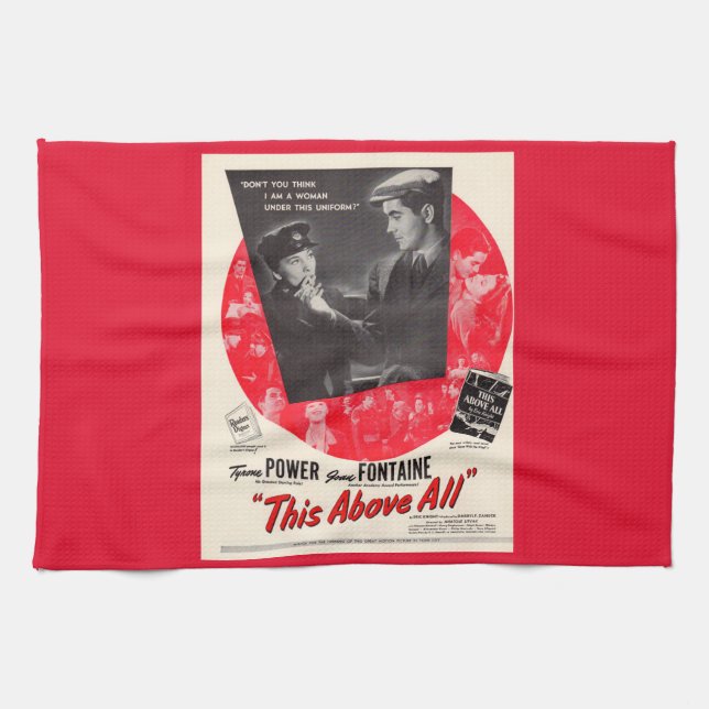 1942 This Above All movie poster Tea Towel (Horizontal)