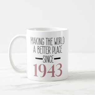 1943 Birthday Coffee,80th Birthday Gifts For Women Coffee Mug