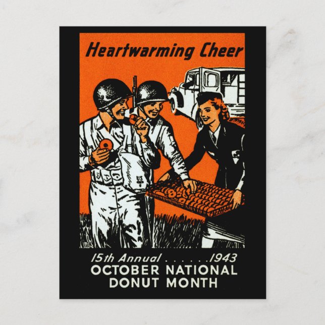 1943 Doughnut Poster Postcard (Front)