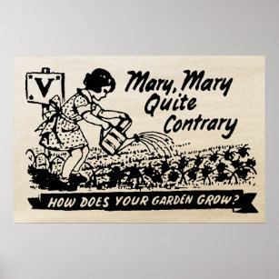 1943 Vintage Victory Garden Poster