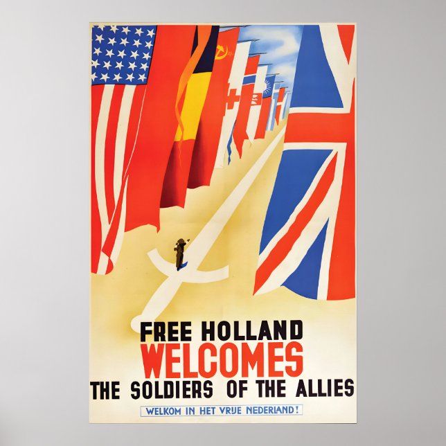 194445 Poster celebrating the liberation of the (Front)