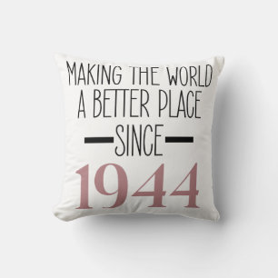 1944 80 Years Old Birthday Gifts For Women Cushion