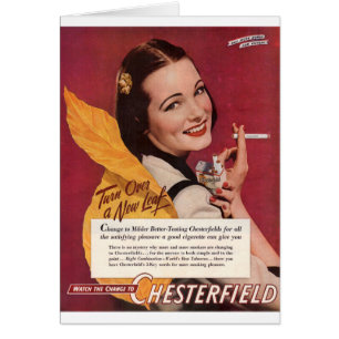 1944 Chesterfield cigarettes ad with pretty lady