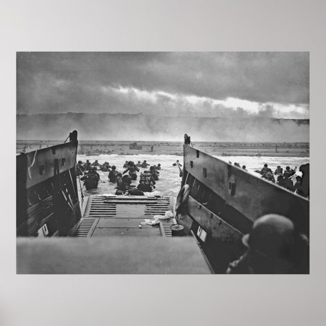 1944 Invasion of Normandy Beach Poster (Front)