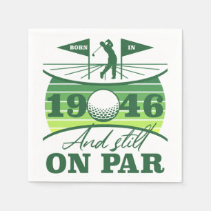 1946 80th Birthday Golf Lovers Napkin