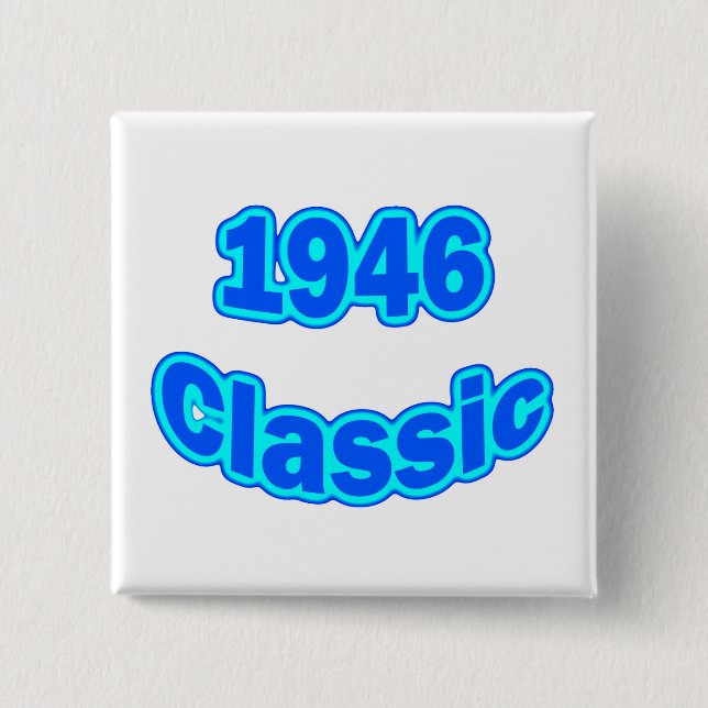 1946 Classic Blue 15 Cm Square Badge (Front)