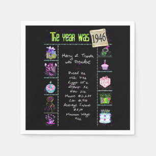 1946 Fun Facts Card Napkins