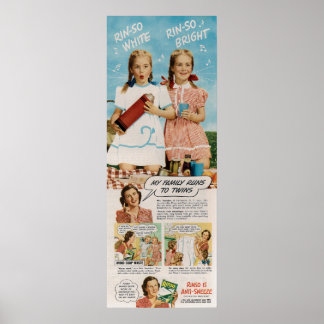 1946 Rinso Detergent Ad Poster