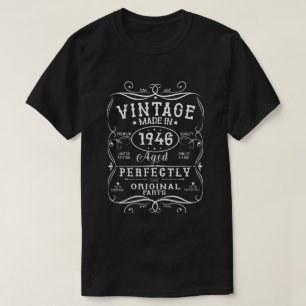 1946. Vintage 1946 Birthday Gift Men Women. T-Shirt
