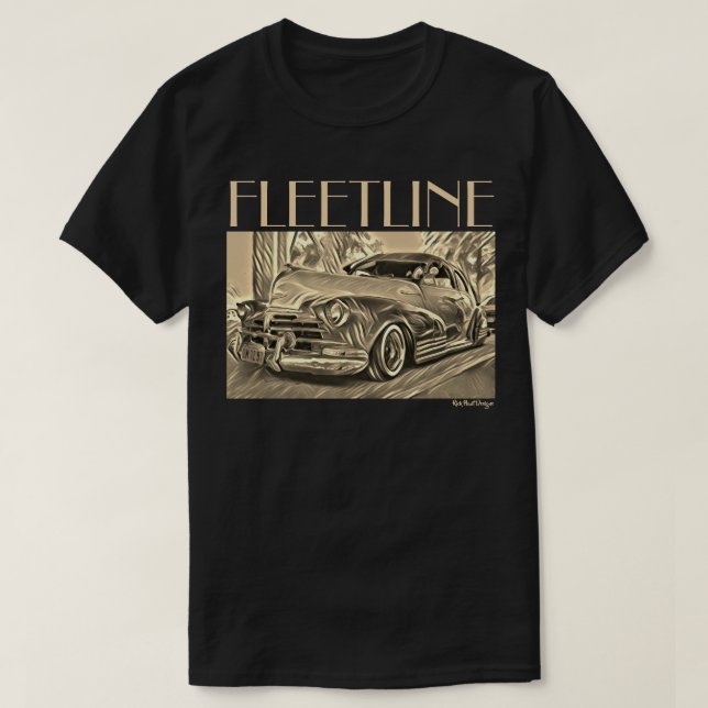 1947 1948 Chevrolet Fleetline Chevy Lowrider Bomb T-Shirt (Design Front)