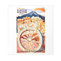 1947 Sicily Italy Travel Poster Eternal Spring