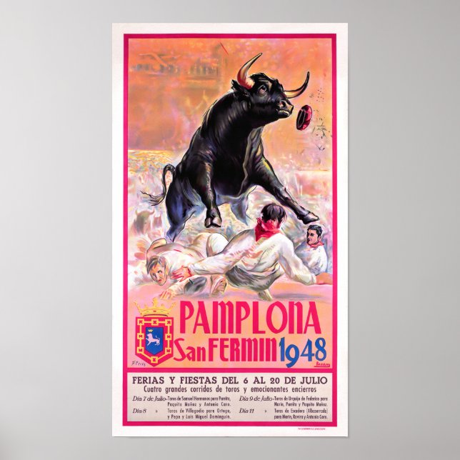 1948 Feria de Pamplona vintage Poster (Front)
