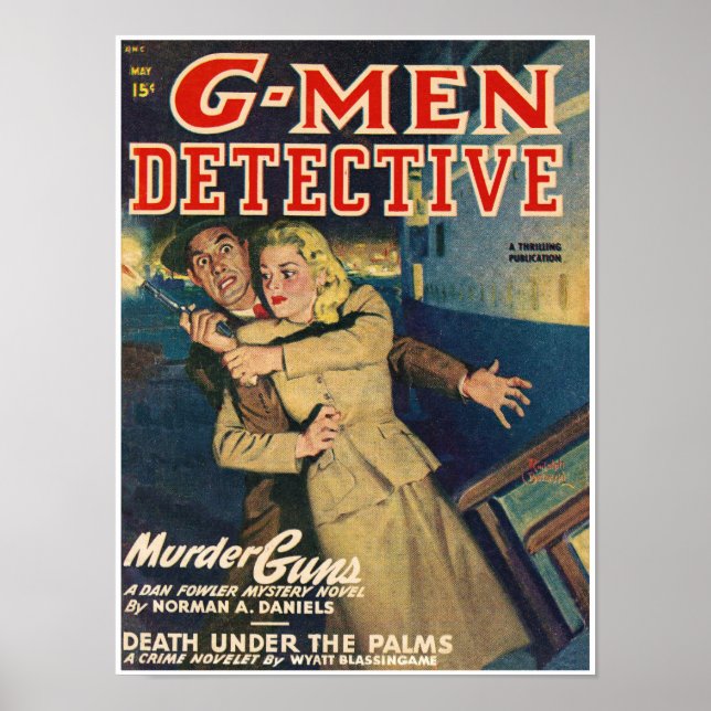 1948 G-MEN PULP MAGAZINE POSTER (Front)