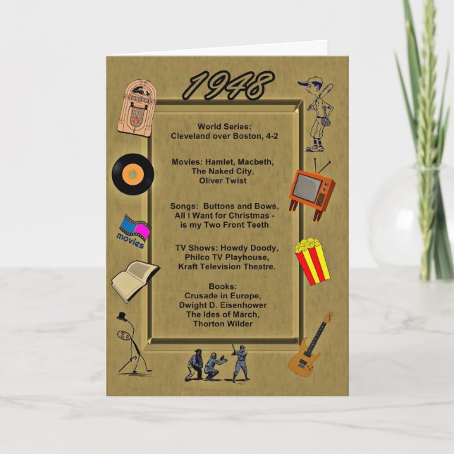 1948 Great Events Birthday Card (Front)