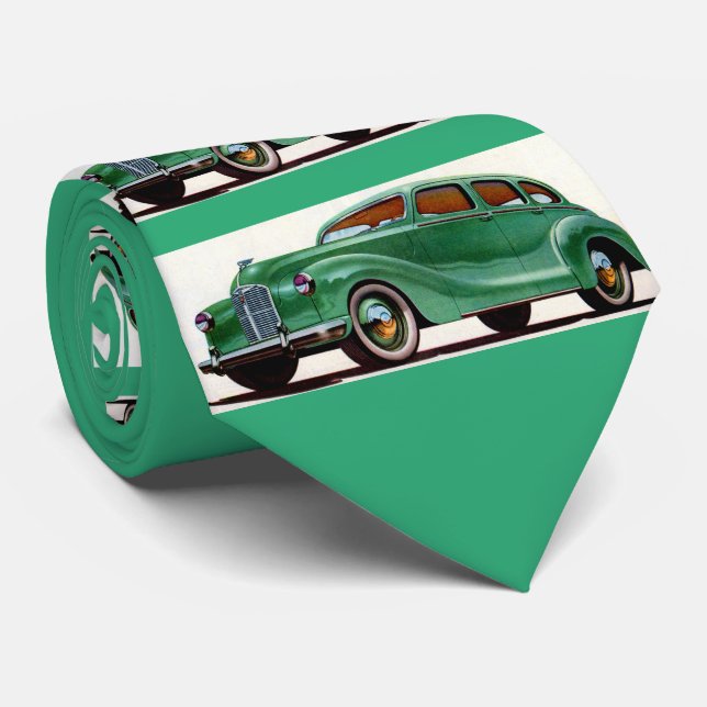 1948 green Austin Devon print Tie (Rolled)