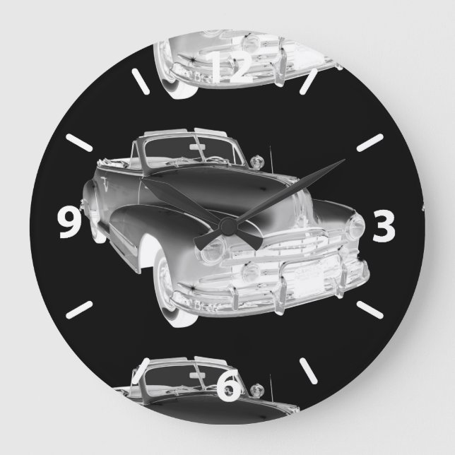 1948 Pontiac Silver Streak Car Art Large Clock (Front)