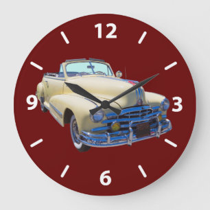 1948 Pontiac Silver Streak Convertible Car Large Clock