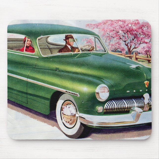 1949 green Mercury sedan Mouse Pad (Front)
