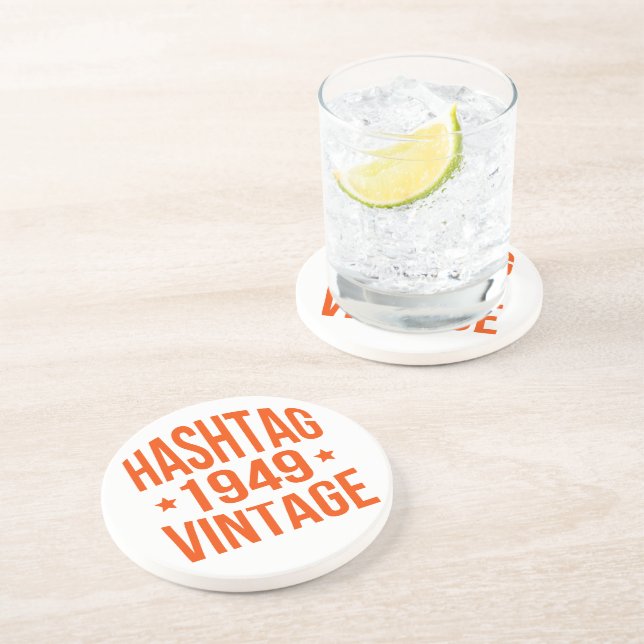 1949 Hashtag Vintage Coaster (Side)
