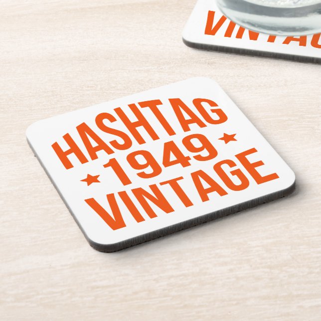 1949 Hashtag Vintage Coaster (Left Side)