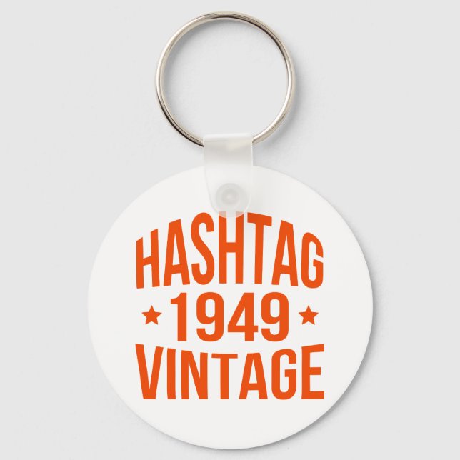 1949 Hashtag Vintage Key Ring (Front)