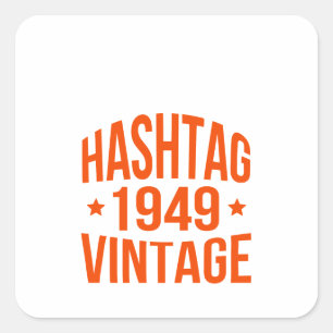 1949 Hashtag Vintage Sticker