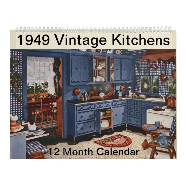 1949 Kitchen Vintage Farmhouse Decor 12 Month Calendar (Cover)