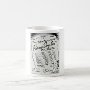 1949 TOURISM AD FOR BAHAMA SHORES HOTEL COFFEE MUG