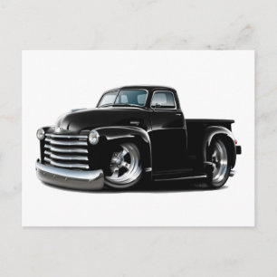 1950-52 Chevy Black Truck Postcard