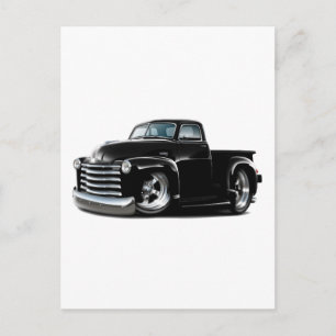 1950-52 Chevy Black Truck Postcard