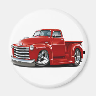 1950-52 Chevy Red Truck Magnet