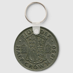 1950 British Half Crown keychain