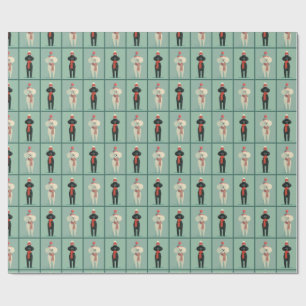 1950 Christmas Poodles Wrapping Paper
