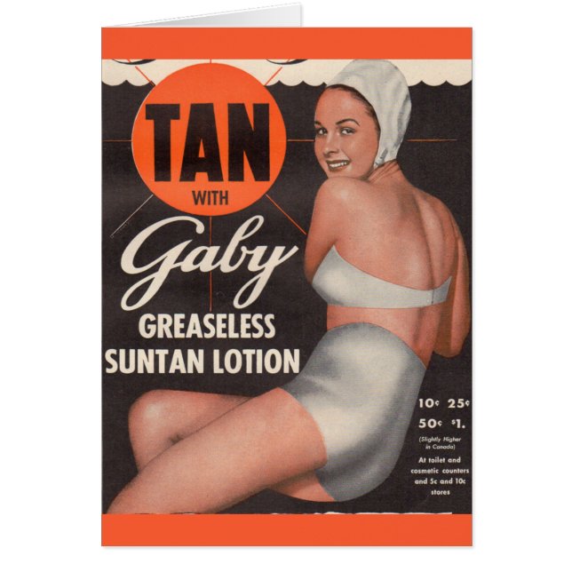 1950 Gaby Suntan Lotion ad (Front)