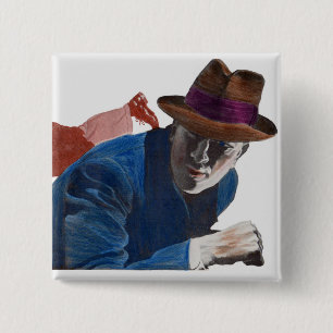 1950 gritty detective action 15 cm square badge