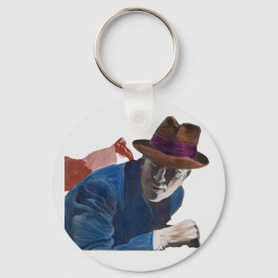 1950 gritty detective action key ring