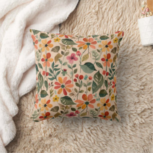 1950 Happy Flower Days Cushion