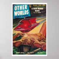 1950! OTHER WORLDS SCI FI PULP