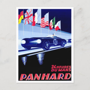 1950 Panhard Le Mans vintage racing ad Postcard